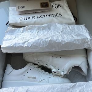 LIKE NEW Golden Goose White Purestar Sneakers 35/5